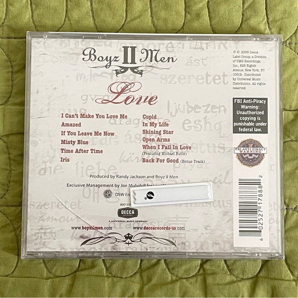 NWOT-BOYZ TO MEN Group formed in 1988 & they Released this LOVE CD in 2009 - Picture 3 of 4